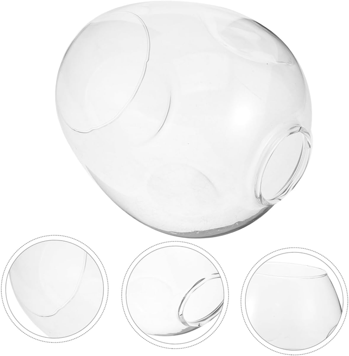 LIFKOME Glass Lamp Shade Replacement for Ceiling Lights 2-Piece Globe Light Fixture Compatible Pendant and Sconce Lighting Double Hole Design