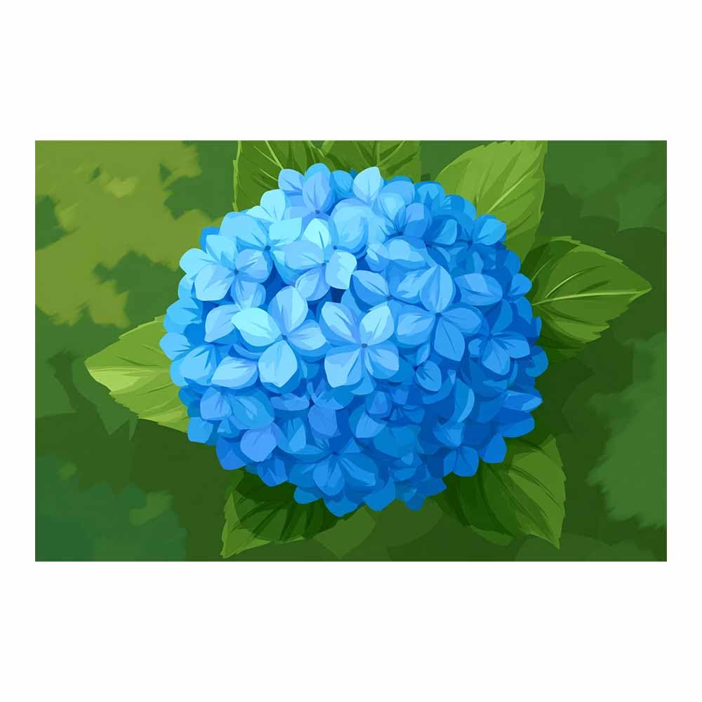 ZAMAEIU Large Nature Canvas Paintings Prints Clustered petals Landscape Picture, Modern Living Room Decor, Dining Room Hallway Home Decoration(blue)-50x70cm Unframed