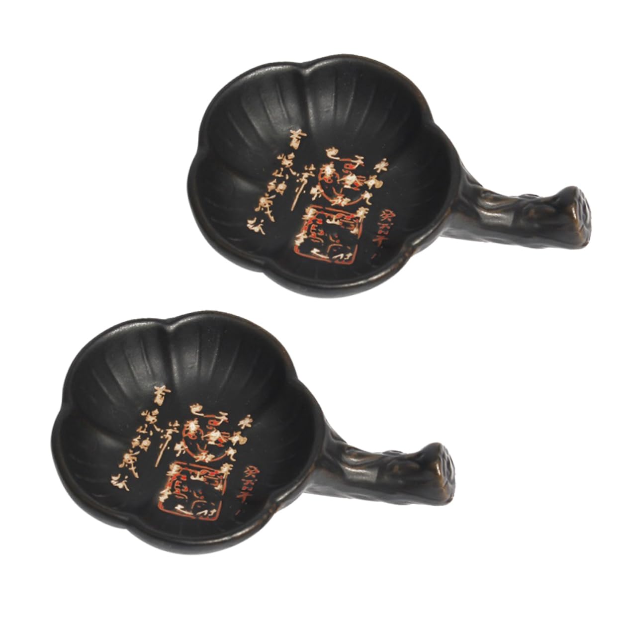 2pcs Ink Butterfly Dish Porcelain Paint Plate Soap Dish Ashtray Calligraphy Brush Holder Dipping Sauce Dishes Ceramic Mixing Tray Plum Preface to Ceramics