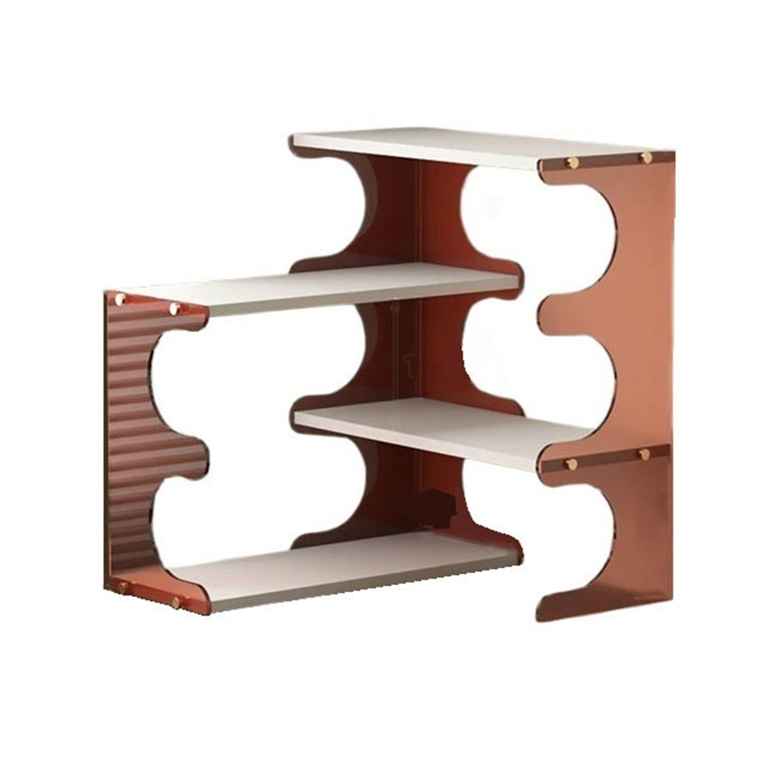 Zhaoj24-05 Bookcase Home Corner Storage Rack Minimalism Tabletop Bookshelf Density Board Organizer Shelf