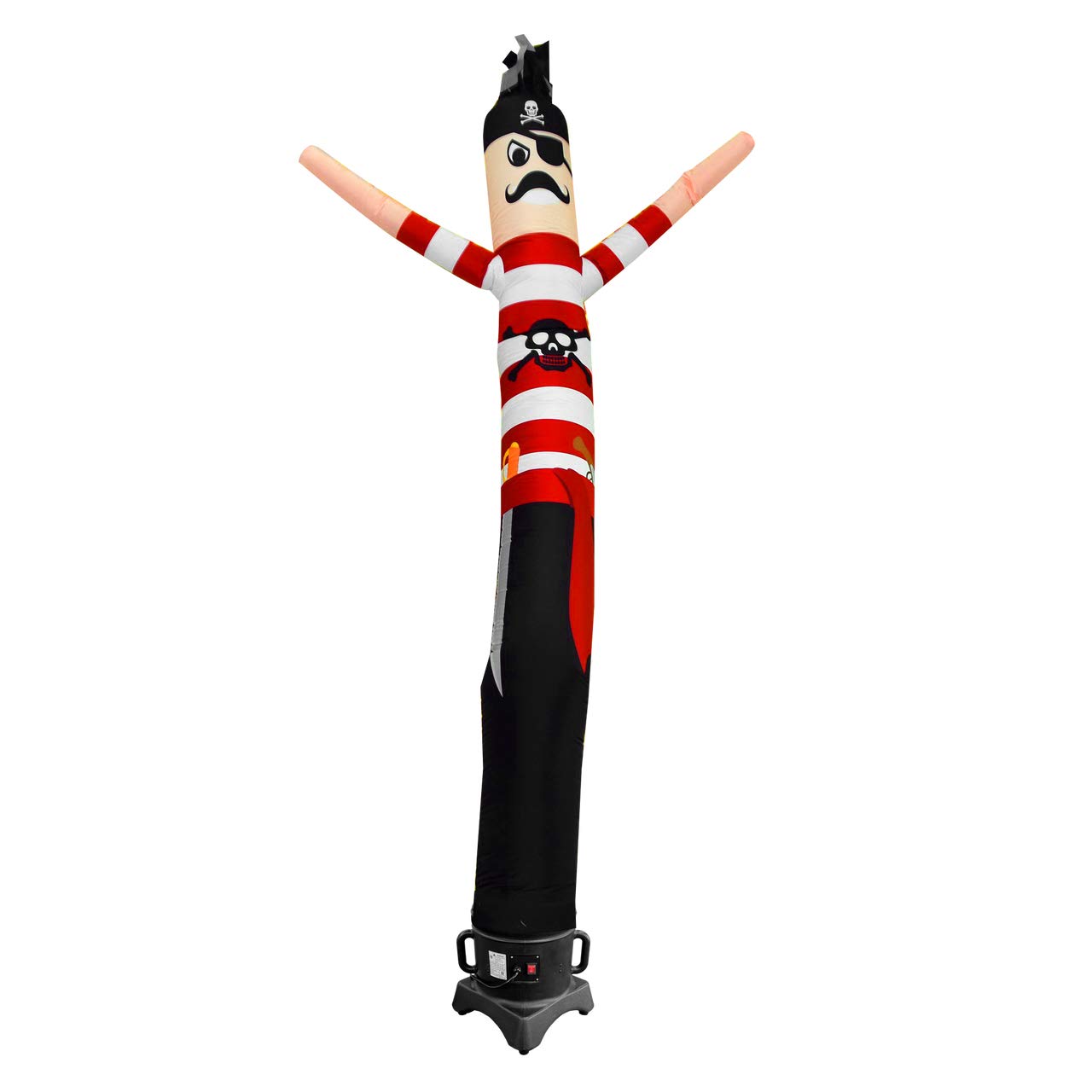 LookOurWay Air Dancers Inflatable Tube Man Set - 10ft Tall Wacky Waving Inflatable Dancing Tube Guy with 12-Inch Diameter Blower - Character Themed - Pirate
