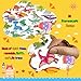 Kalysky 6Set Puffy Sticker Books for Kids 2-4, 3D Reusable Stickers Books for Toddlers 1-3,2-4,Farm+Animal+Dinosaurs+Ocean World+Space+Vehicle