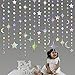 Iridescent Star Moon Circle Dot Garland Party Decoration Kit Hanging Crescent and Twinkle Little Star Streamer Bunting Banner for Kids First Birthday Ramadan EID Mubarak Baby Shower Wedding Decor