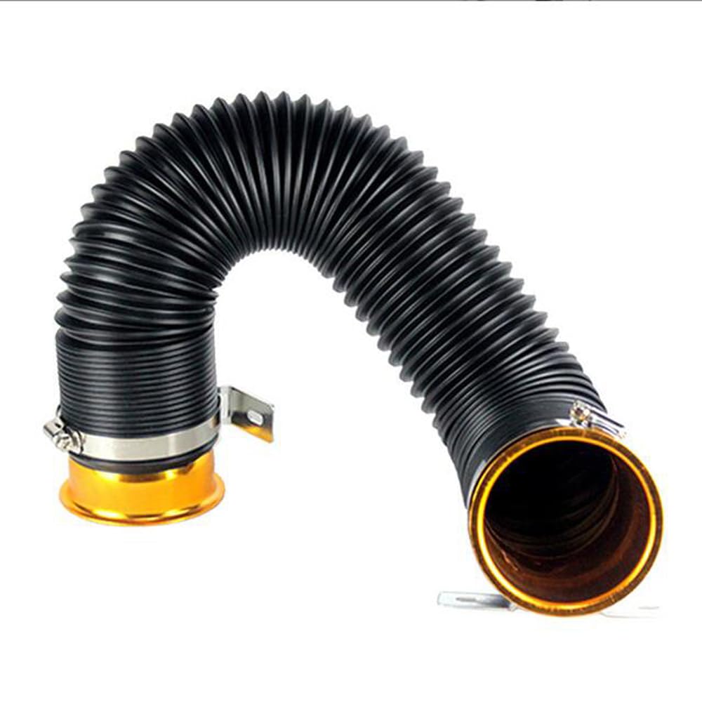 Shkalacar Tubo de Admisión de Aire Frío Conducto Flexible Universal de 3 Pulgadas/76 mm Manguera de Escape del Sistema de Admisión