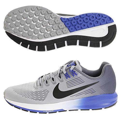 Nike Air Zoom Structure 21 Mens Running Trainers 904695 Sneakers Shoes (UK 7.5 US 8.5 EU 42, Wolf Grey Black Light Carbon 003)