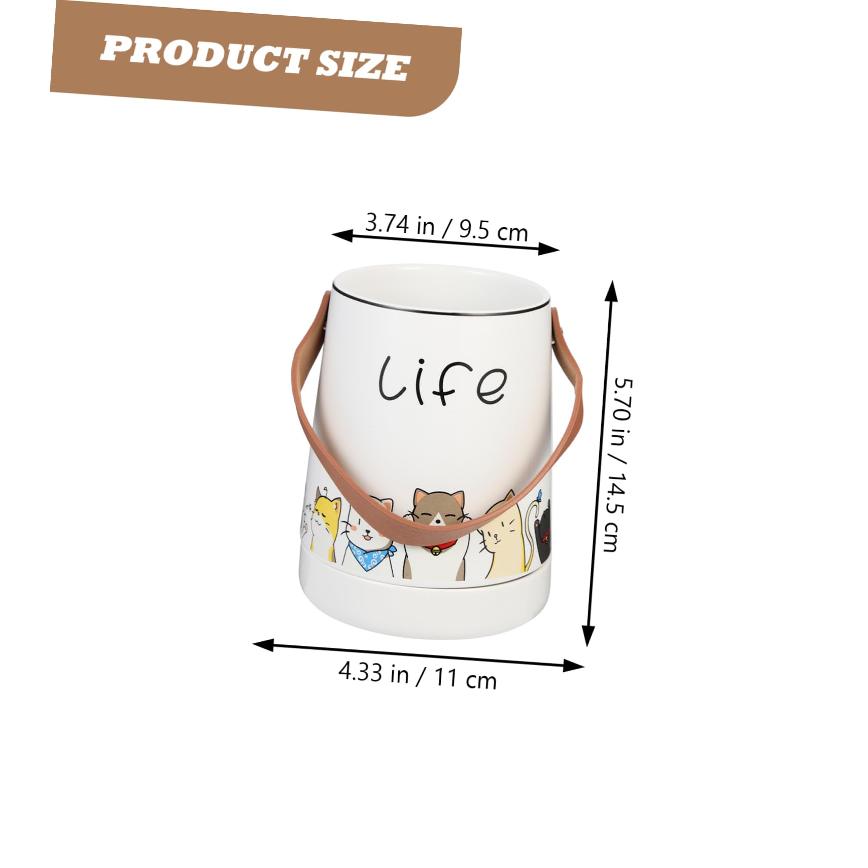 PRETYZOOM Organisateur de Baguettes en Céramique Blanc Porte-ustensiles Drainant pour Fourchettes et Cuillères, Support Simple et Stylé pour Rangement Cuisine