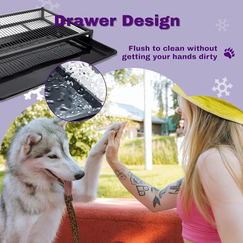 Gugxiom 62 * 43 * 8cm Training Toilet Potty Tray, Portable Dog Training Toilet, Reusable Long Lifespan Easy to Clean Indoor Outdoor Pet Litter Box for Puppy - Image 6