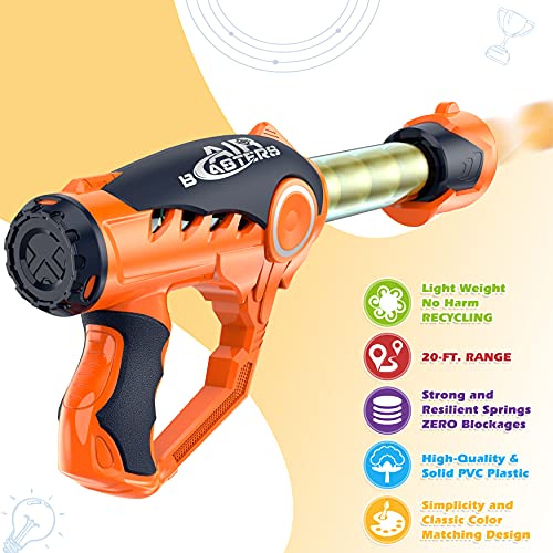 Schießen Spiel Spielzeug für Jungen und Mädchen im Alter von 6, 7, 8, 9, 10+ Jahren, Indoor Outdoor Spielzeug Popper Luftspielzeug Pistolen mit 36 Schaumstoffkugeln, kompatibel mit Nerf Ziel