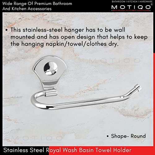 Image of Stainless Steel Napkin Ring for Washbasin /Towel Ring for Kitchen /Towel Hanger /Towel Stand /Bathroom Accessories (Napkin Holder-Pack-02)