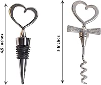 Vista 3 de Efavormart - Abridor de botellas de vino y tapón de metal plateado con caja de regalo de terciopelo