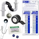 New Resources Group Simple Bathroom Water Saving Kit Toilet Leak Detecting Tablets Leak Repair Tape + Shower & Faucet Flow Restrictor, Detect Silent Leaks | Flow Measuring Gauge Bag