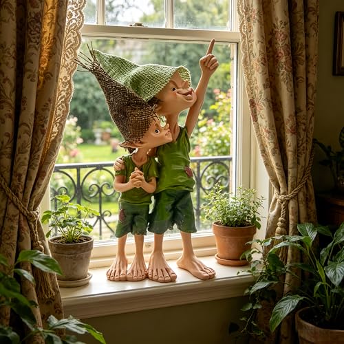 Statue de fée de jardin et frères elfes : le cadeau artisanal idéal - 5