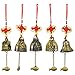 Qixuer 5 Piezas Campanas de Metal de Feng Shui,Campanas Viento Cobre Vintage con Nudo Chino Campanillas de Viento de la Suerte para Puerta Pared Coche Colgante Decoración Adorno Artesanía Regalo