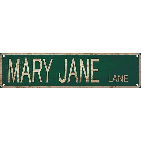 Mary Jane Lane Street Sign 4x16 Inch Cute Cannabis Marijuana Weed Legalize...