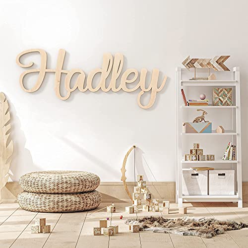 Personalized Custom Wooden Name Sign - HADLEY Font Baby Name Sign For Nursery and Wall Decor (12"-55" Wide) - PAINTED Wood Letter Nursery Decor - Wall Art For Girl or Boy Room By 48 Hour Monogram - Image 3