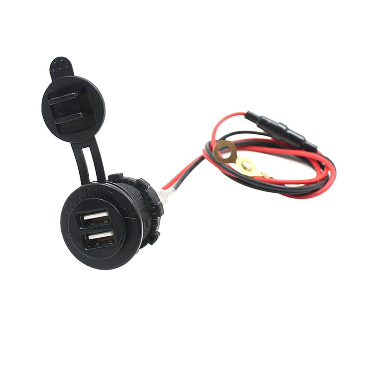 Gatuida Cargador De Pilas 3 Piezas Salida De Receptáculo Enchufe De De De Coche 12v Adaptador USB Cargador Bateria