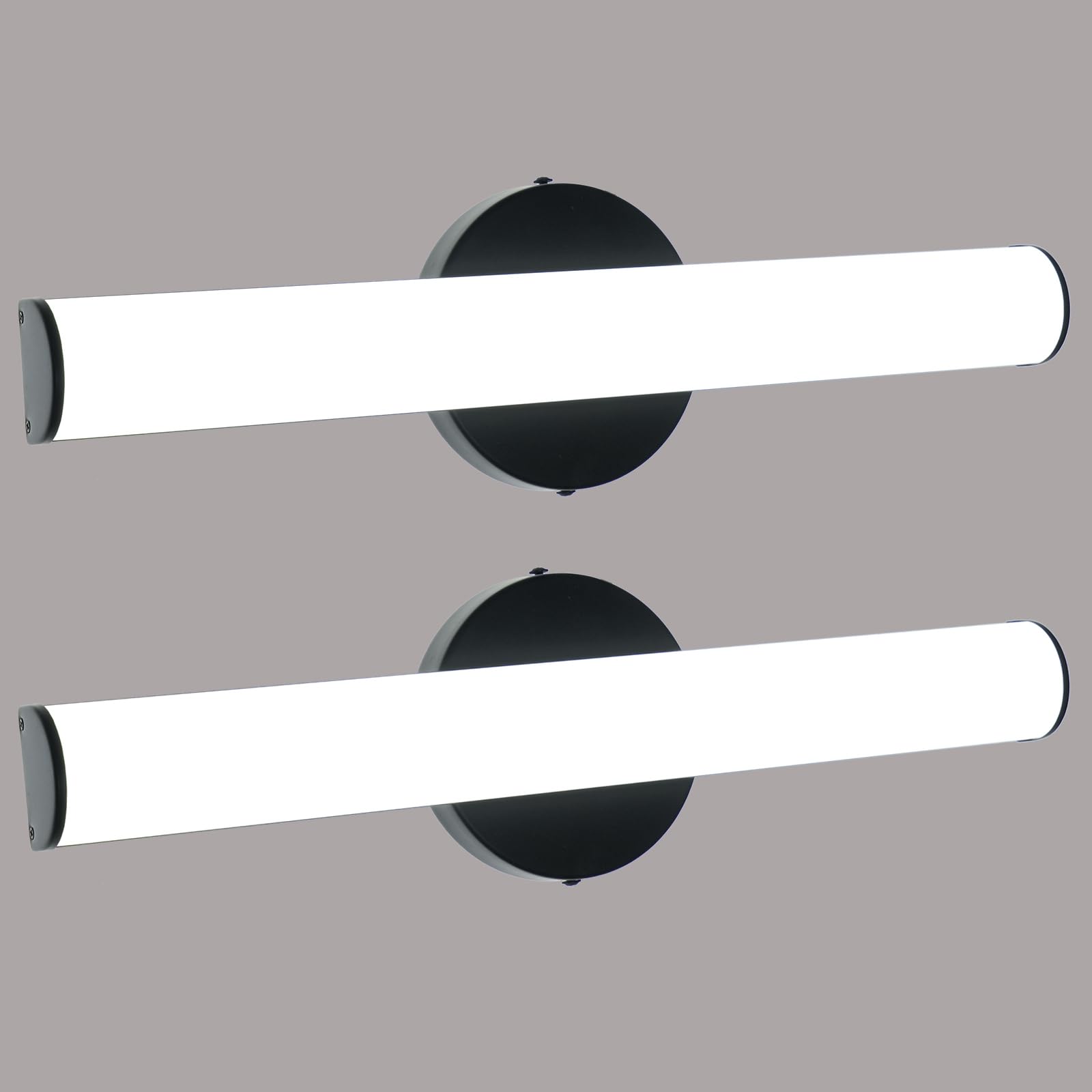 OOWOLF 2 Pack Bathroom Vanity Light, Adjustable Brightness 12W 17.3inch Bathroom Light Fixtures,1200LM Led Vanity Bar, 5000K Natural White, Wall Lamp for Mirror Kitchen Living Room Hallway Cabinet