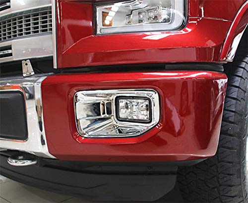 GZXinWei ABS Chrome Car Outer Front Fog Light lamp Cover Trims Exterior Accessories,Silver