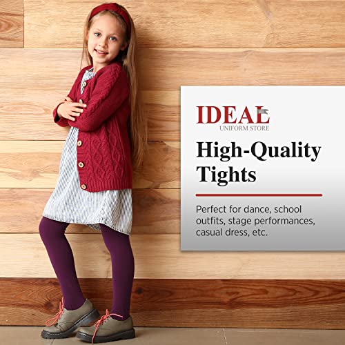 Ideal School Uniform Tights For Girls- Opaque Footed Tights- Nylon Stockings In Many Sizes & Colors For Kids And Toddlers4