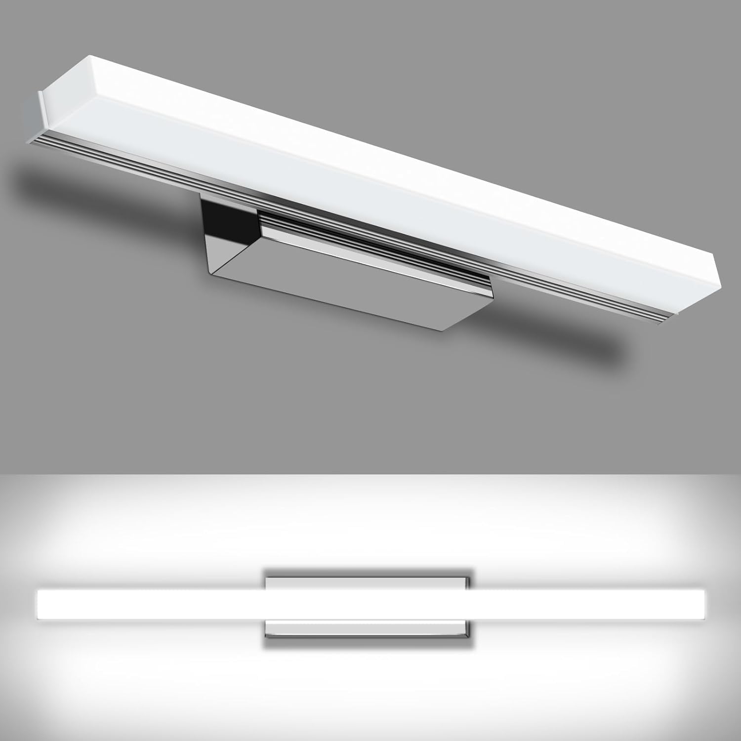 Kingwen Lámpara LED de Espejo 8W 40cm Lámpara de Baño, Blanco Frio 6500K Lámpara LED de Pared IP44 230V Luz de Espejo de Baño de