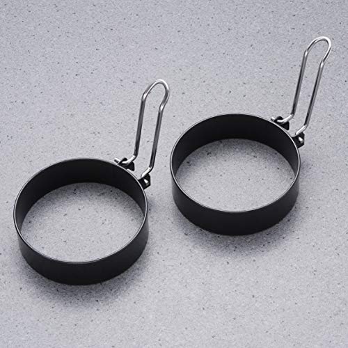 Sherchpry 3Pcs Professional Egg Ring For Frying Shaping Eggs Round Egg Cooker Rings With Handle For Cooking Stainless Steel Non Stick Mold Shaper Circles For Fried Muffin Sandwiches #TOP6