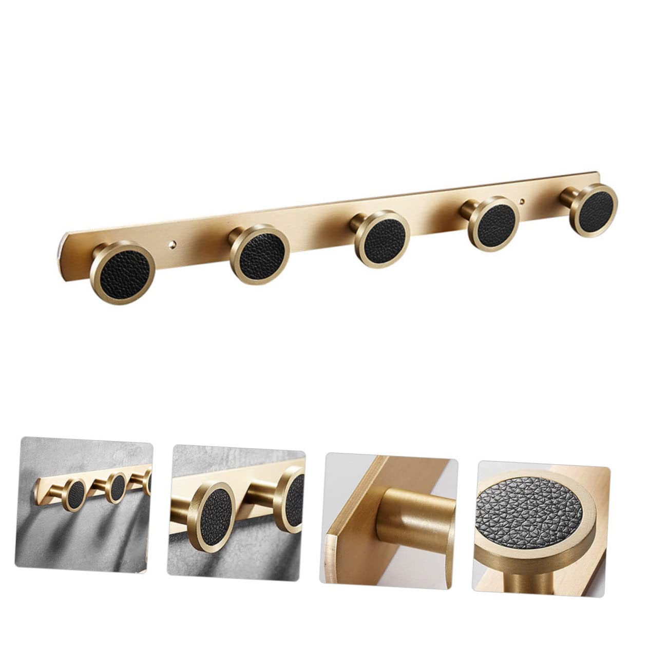 TOPBATHY 1pezzi Gancio da Parete in Ottone Stile Nordico Ganci Neri per Appendere Cappelli e Vestiti Elevata Capacità di Carico Decorazione Artistica per Casa