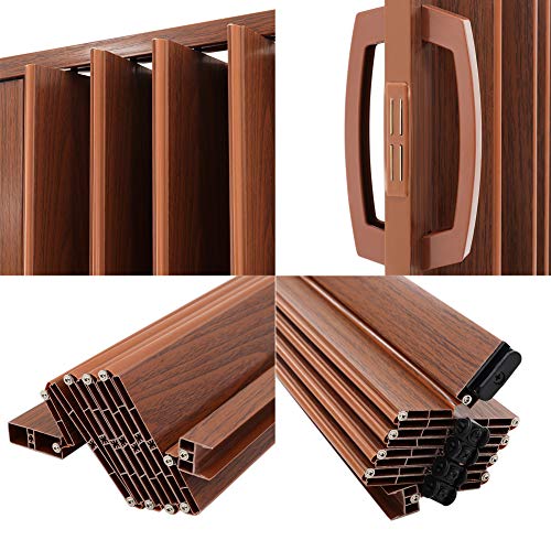 INMOZATA PVC Folding Door Internal Doors Sliding Plastic Concertina