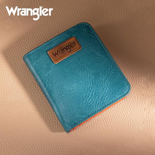 Image of Montana West X Wrangler Small Minimalist Wallets for Women Slim Thin Wallet Card Cases Money Organizer Thin Mini Pocket Wallet with Rfid Lining and A Coin Purse