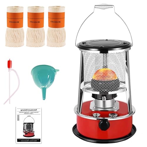 Fiutazge Estufas de parafina de interior 9000 BTU/H estufa queroseno de acero inoxidable, estufa...