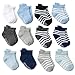 DEBAIJIA 12 Paia di Calzini Cotone Bambino Neonato 3-5 Anni Calzini Traspiranti Confortevole Morbido Unisex Primavera Estiva Autunno - L