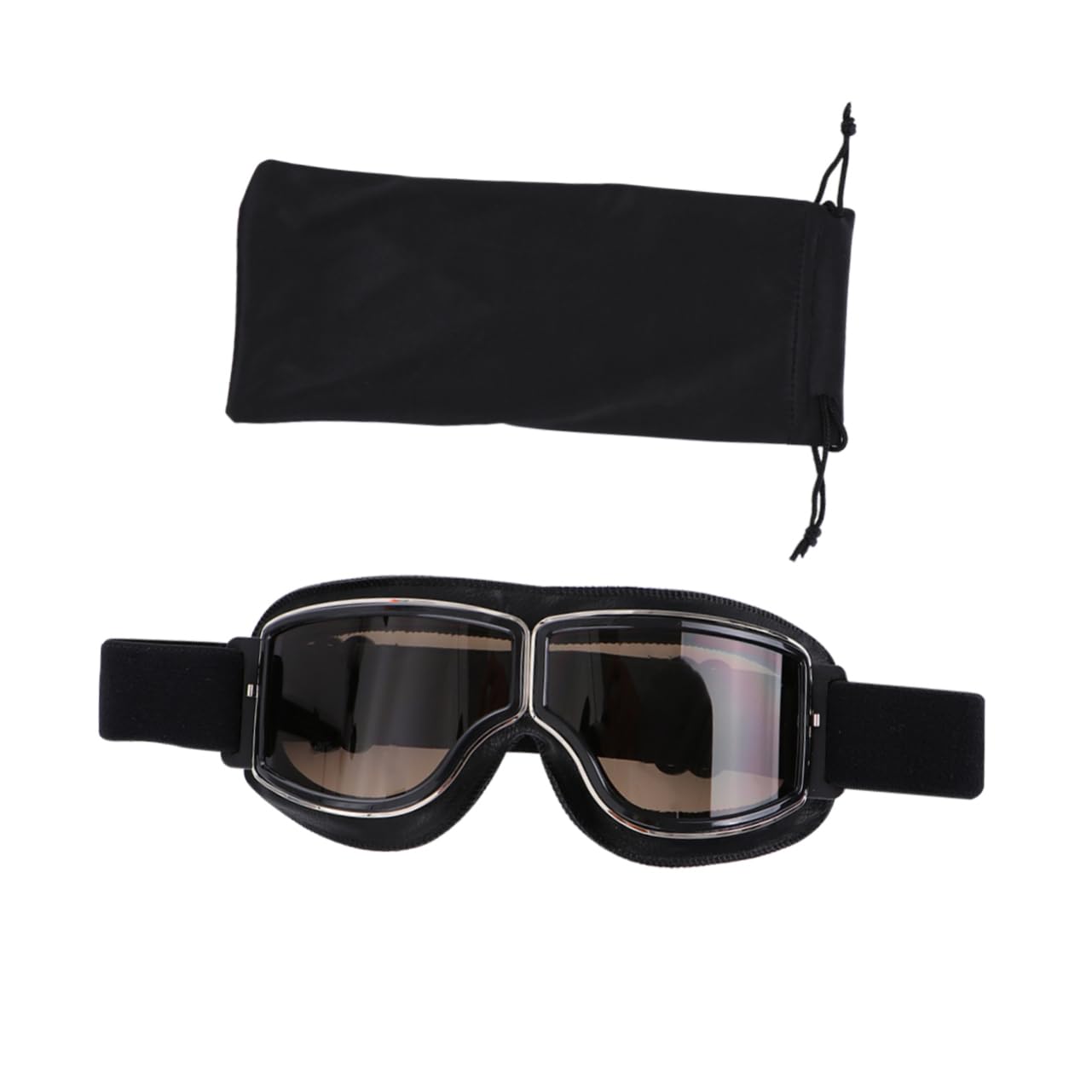 Hemoton Winter Riding Goggles with Fog Eyewear for Skiing Snowboarding Motorcycle and Cycling Black Frame with Brown Lenses