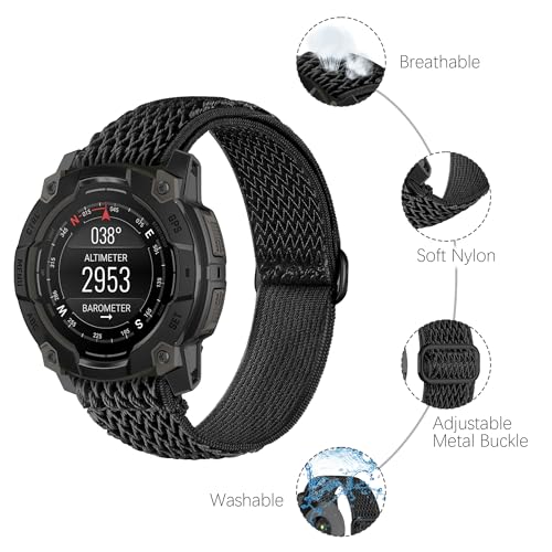 Set de 3 correas deportivas de nylon para Garmin Instinct 22mm miniatura 2