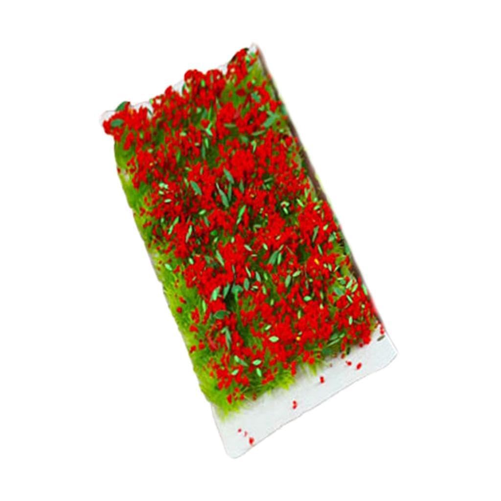 POXZSFX Stunning Visuals with Miniature Flowers Garden Building Model Kits and Realistic Landscape Leaves for Diorama Accessories Building Materials, red, Box 11.5x6cm