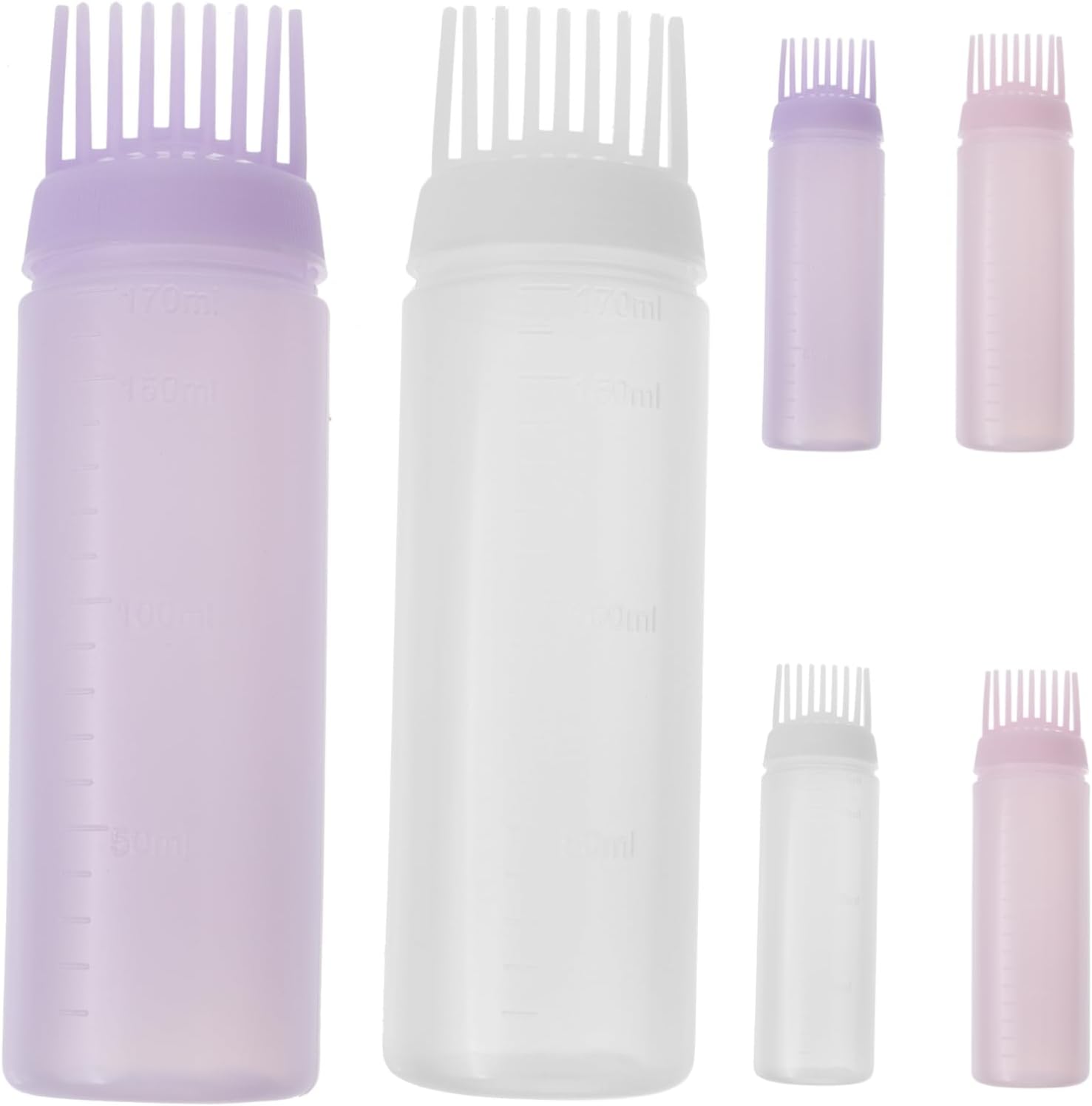 MERRYHAPY 6pcs Hair Dye Applicator Bottle Root Bottle Applicator for Hair Coloring Easy to Use
