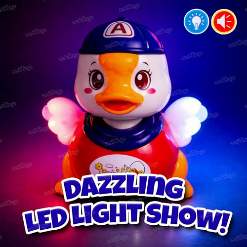 Image of Zest 4 Toyz Musical Toy for Kids Dancing Duck Toy with Flashing Light and Sound Toy 360 Degree Rotating Battery Operated Birthday Gifts for Kids & Toddlers (Random Color) - Pack of 1