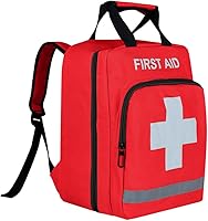 Vista 1 de Bolsa de emergencia roja Mochila de primeros auxilios vacía Tratamiento de primeros auxilios médicos Primeros auxilios Bolsas de trauma para acampar