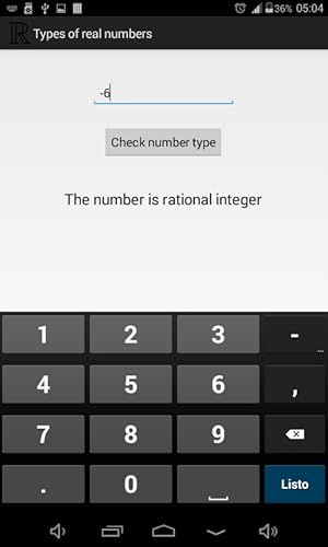 Types of real numbers