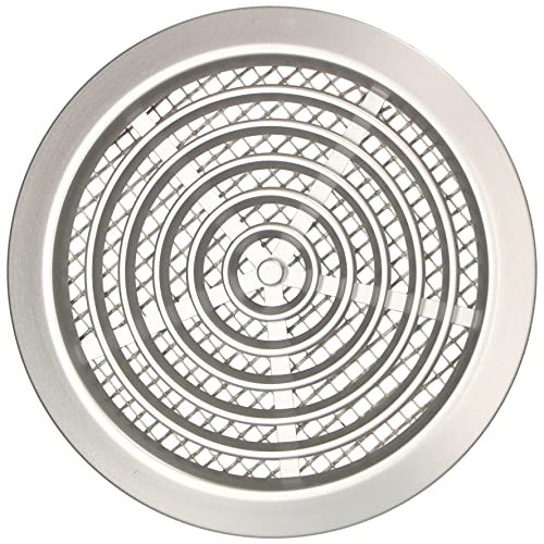 KOTARBAU® Ventilation Grille Colour Round Diameter Size Name with Insect Screen (80 mm, Silver Satin), Silver (Silver Satin)