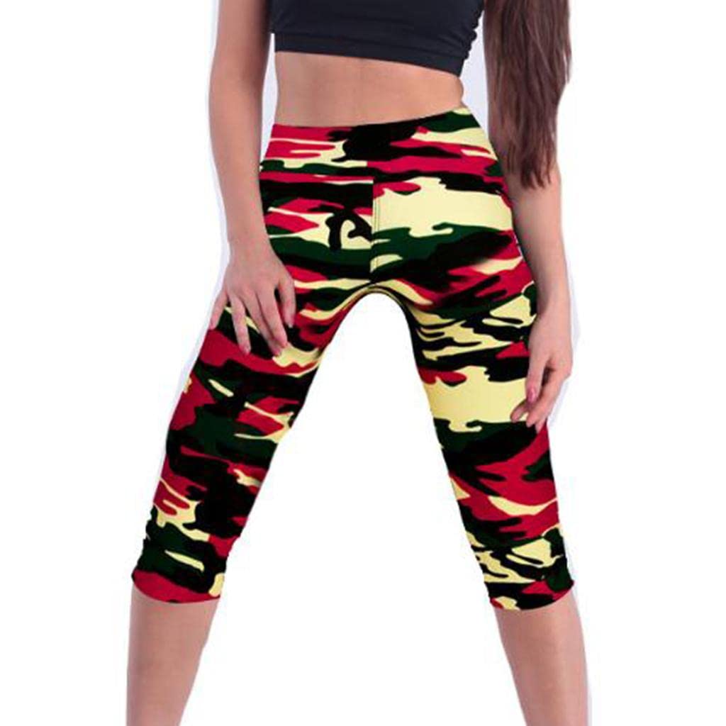 Women Printed Capri Legging 3/4 Length Skinny Yoga Pants L White Camo|Clothing, Shoes & Accessories | Womens Clothing | Leggings-image-23