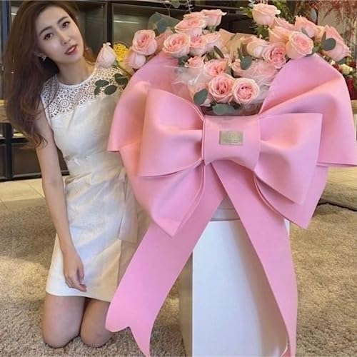 Image of OASIS Valentine's Day Decorative Gift Bow | DIY Festive Ribbon Bow for Gift Packing, Car Decoration, Home, Party, Wedding, Anniversary, Valentine Romantic Decor (50x60 cm)