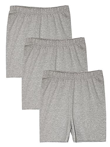 Image of KiddoPanti Girls Solid Cycling Shorts Pack of 3 | Soft & Stretchy Cotton Spandex | Comfortable Fit with Elastic Waistband | Half Tights Length Girls Inner Cycling Shorts