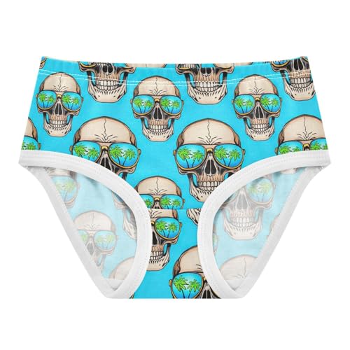 Joisal Cool Skulls Tree Blue Toddlers Underwear Floral 2t Cotton Panties Little Girl Fancy Briefs Kids Undies