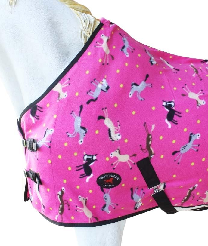 Image of Challenger Horse Polar Fleece Cooler Exercise Blanket Wicks Moisture 43EE01