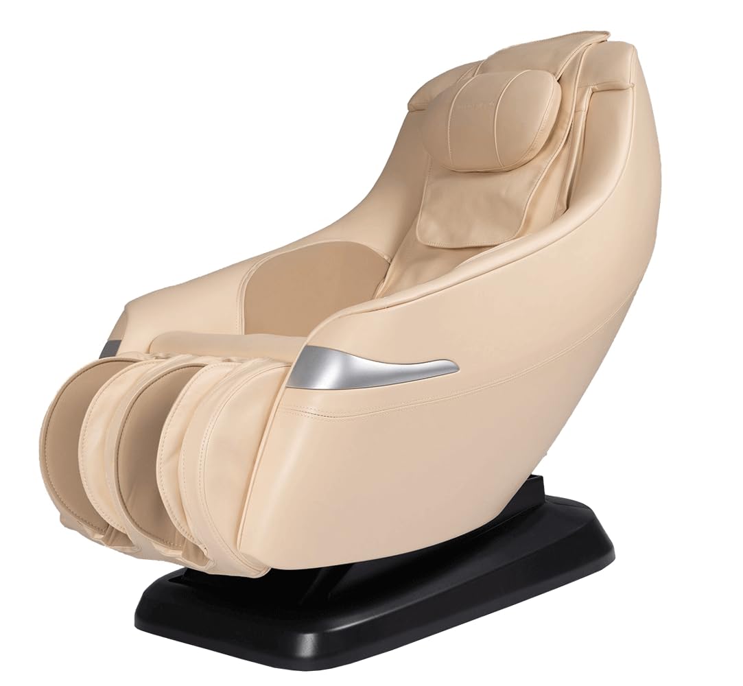 HOME DELUXE - Sillón de masaje ATTIVA beige - incluye accesorios completos I sillón de masaje sillón de relajación con función de calor