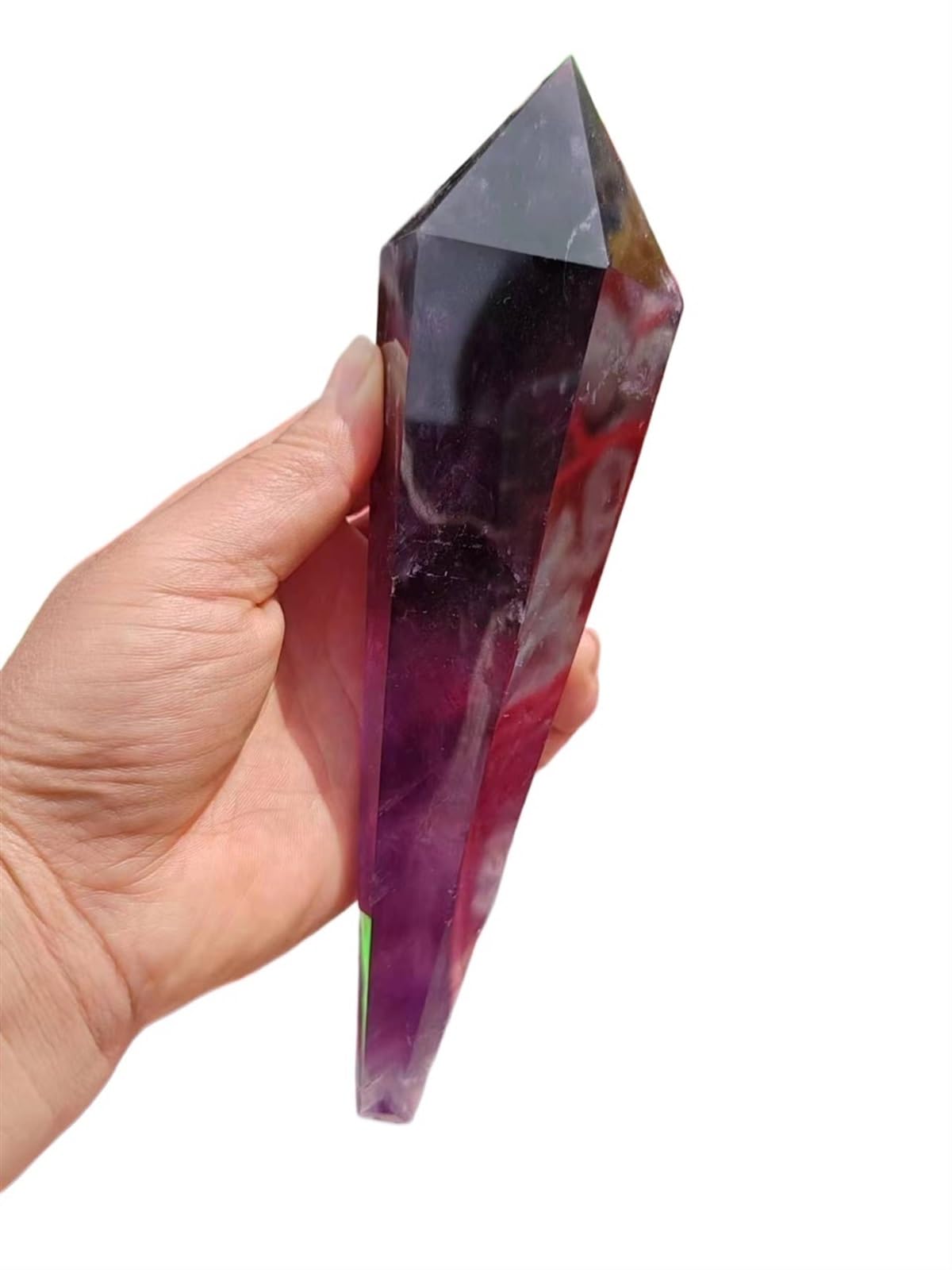 BJXKHFPIV Stone Amethyst Cluster Crystal Wand Quartz Gemstone (500-600g)