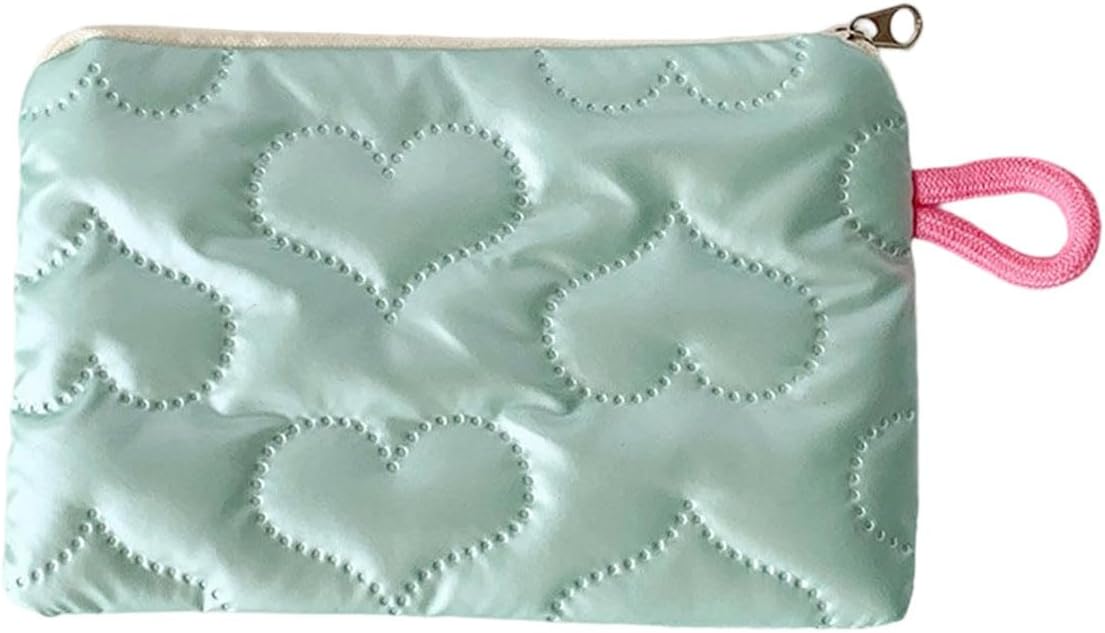 Portable Embossed Makeup Pouches with Bowkot Accent, School Cosmetic Storage for Daily Use Cosmetic Organizers Bag Women ' s Accessories Organizers