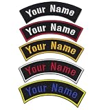 Custom Embroidered Patch for Jacket, Personalized Shoulder Tactical Tab with Hook Fastener Backing, Mini Rocker, Iron-On