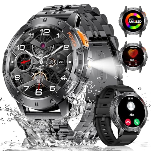 Reviews de smartwatch motorola 360 precio favoritos de las personas. 50 ESFOE Reloj Inteligente Hombre,1.43' AMOLED Smartwatch Hombre Militar con LED Linterna 5ATM Impermeable 530mAh Alertas Whatsapp,120+ Modos Deporte Pulsómetro Presión Arterial...