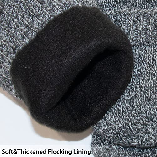 Vigrace Winter Knitted Convertible Fingerless Gloves Wool Mittens Warm Mitten Glove For Women And Men #TOP1