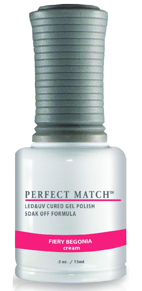 LeChat Perfect Match Gel Polish, Fiery Begonia, 0.5 Fl Oz